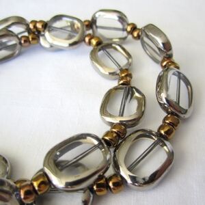 Chic Metallic Toho Bead Bracelet